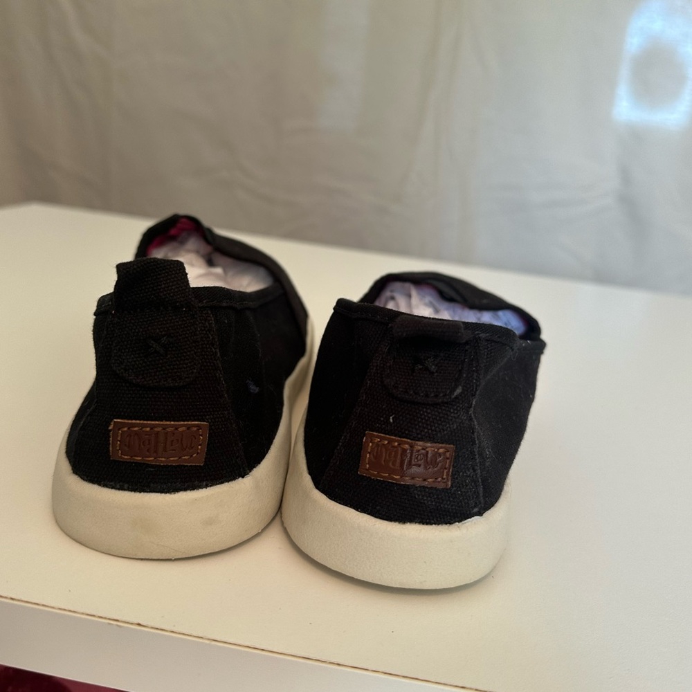 NWOT Casual Black Sneakers Mad Paw slip-on canvas 10 memory foam slides pink - Picture 9 of 14